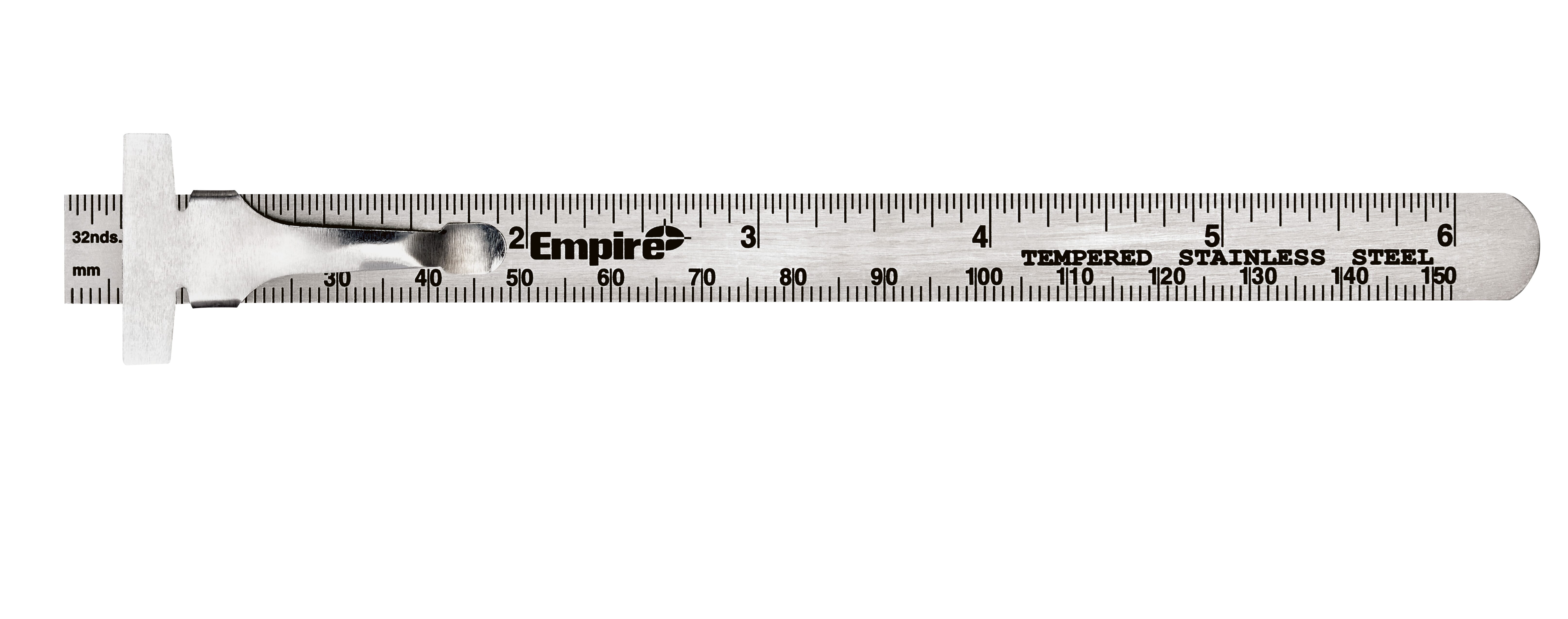 Milwaukee® Empire® 2730 Pocket Ruler, Graduations 1/32 in, 6-1/2 in L, Stainless Steel
